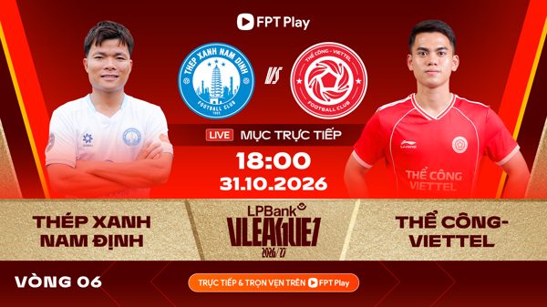 Link xem trực tiếp bóng đá Nam Định vs Thể Công Viettel, 18h ngày 31/10