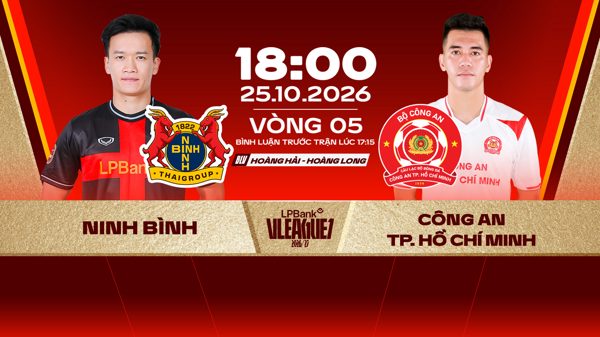 Link xem trực tiếp bóng đá Ninh Bình vs Công An TP.HCM 18h ngày 25/10