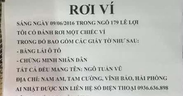 Mất ví đã 10 năm, người đàn ông bất ngờ nhận lại nguyên 20 triệu đồng