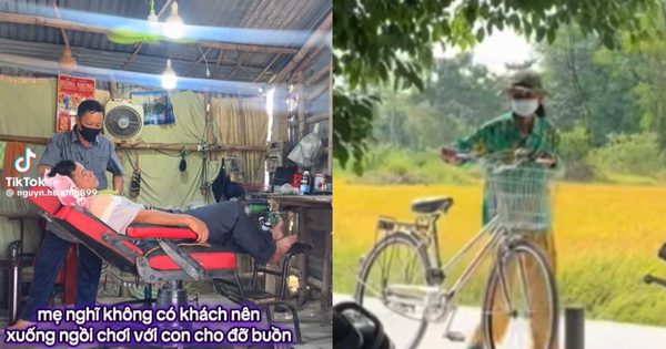 Mẹ già mỗi ngày đạp xe đến tiệm hớt tóc của con: 'Sợ nó ngồi một mình buồn'