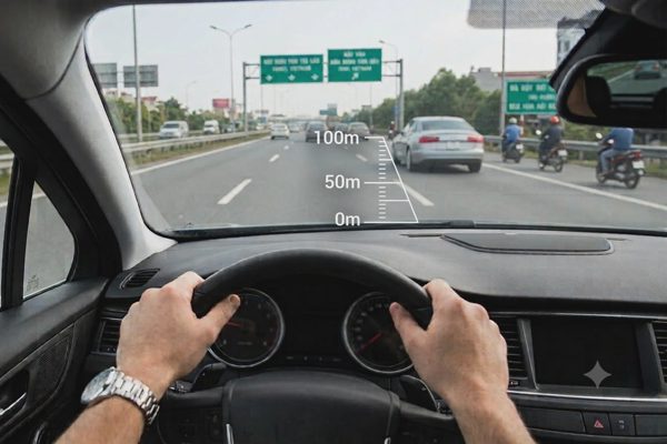 Mẹo đánh dấu trên kính lái để căn khoảng cách 55m có hiệu quả?