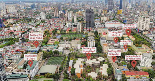 Một đoạn đường chưa đầy 2km ở Hà Nội tập trung hàng loạt trường đại học lớn, cùng nhiều dự án bất động sản, có nút giao ba tầng, metro chạy dọc tuyến