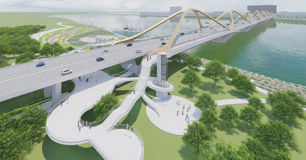 Một năm nữa, Hà Nội sẽ hoàn thành cây cầu vượt sông Hồng vốn 16.200 tỷ đồng nối khu phố cổ với Long Biên, sở hữu thiết kế "vòm vô cực" độc đáo