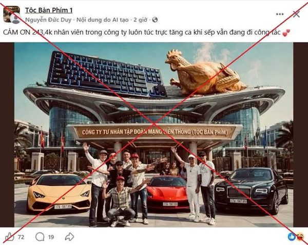 Một quản trị viên bị phạt vì đăng tin về 'giang hồ mạng Trường con'
