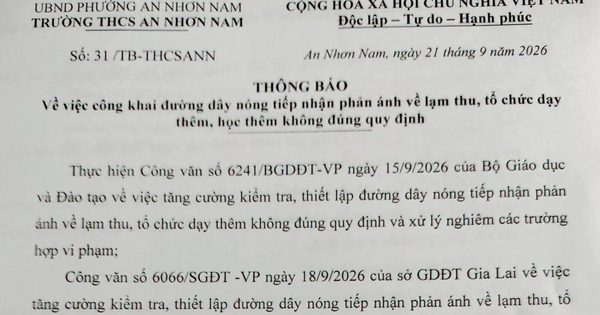 Một trường THCS ở Gia Lai mở đường dây nóng phản ánh về lạm thu, dạy thêm