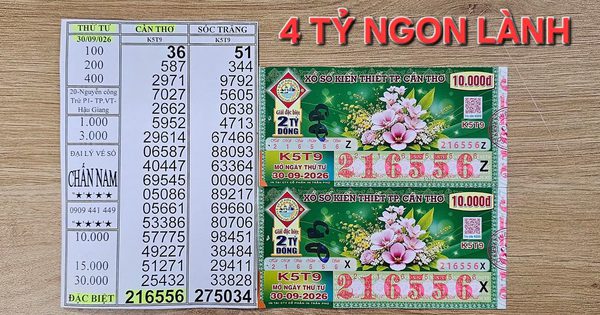 Mua 50 vé, trúng số 4 tỉ xổ số miền Nam nhờ 2 vé cùng dãy số