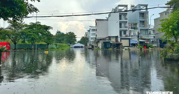 Mưa lớn ở TP.HCM chiều 22.10: Khu dân cư Bình Hưng ngập mênh mông