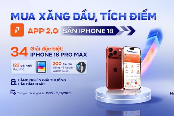Mua xăng dầu, tích điểm trên App Petrolimex 2.0, săn iPhone 18