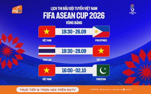 MyTV chính thức sở hữu bản quyền FIFA ASEAN Cup 2026