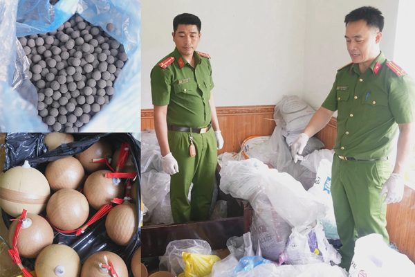 Nam thanh niên giấu hơn 8 tạ thuốc pháo dưới gầm giường