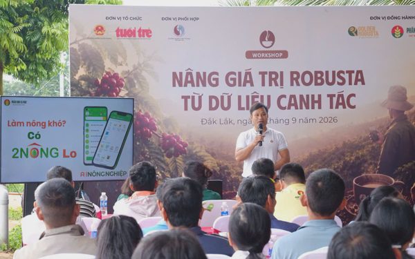 Nâng giá trị Robusta từ dữ liệu canh tác trên ứng dụng 2Nông