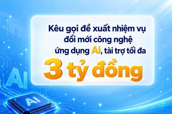 NATIF tài trợ tối đa 3 tỷ đồng cho một nhiệm vụ đổi mới công nghệ ứng dụng AI