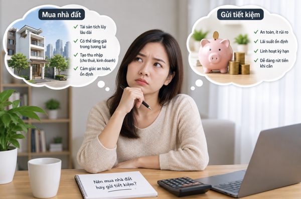 Nên mua nhà đất hay gửi tiết kiệm lúc này?