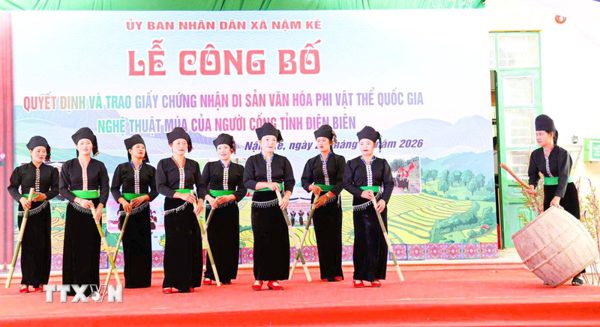 Nghệ thuật múa của người Cống được công nhận là di sản văn hóa quốc gia
