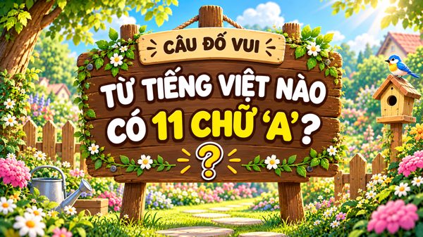Nghĩ mãi không ra: Từ tiếng Việt nào có 11 chữ 'A'?