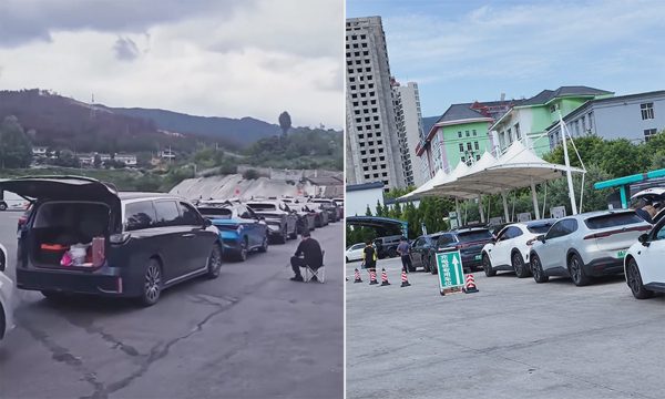 Người Trung Quốc đi nghỉ lễ phải xếp hàng 5 tiếng để sạc xe điện
