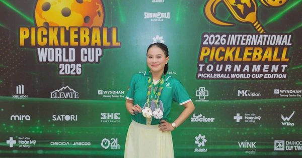 Nhà tài trợ Mai Bùi của 'Cùng con đi tiếp cuộc đời' đoạt HCV World Cup pickleball tại Đà Nẵng