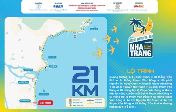 Nha Trang Night Run 2026 mở hành trình 21km qua Libera Nha Trang