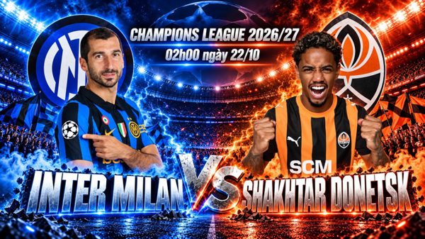 Nhận định Inter Milan vs Shakhtar Donetsk, 02h00 ngày 22/10: Trận cầu phải thắng của Inter