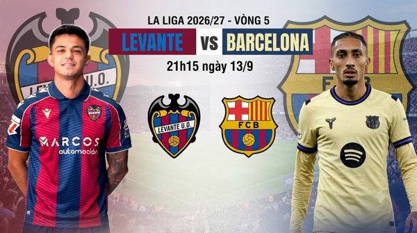 Nhận định Levante vs Barcelona, 21h15 ngày 13/9: ‘Cơn cuồng phong’ Catalonia chưa dừng lại
