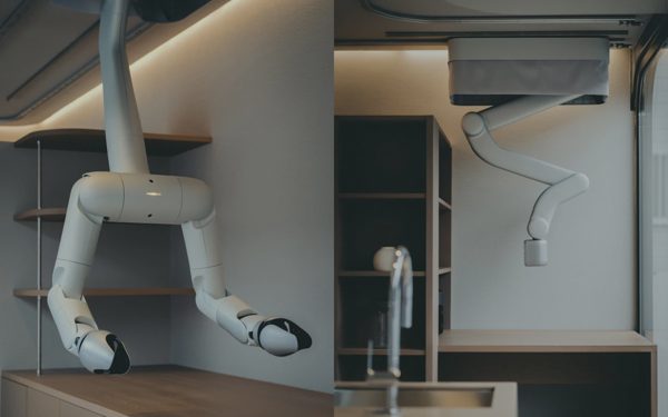 Nhật Bản làm nhà có robot chạy trên trần, tự làm việc nhà