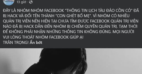 Nhóm thông báo lịch trình đi đảo Cồn Cỏ bị đổi tên thành 'Con ghét bố mẹ'