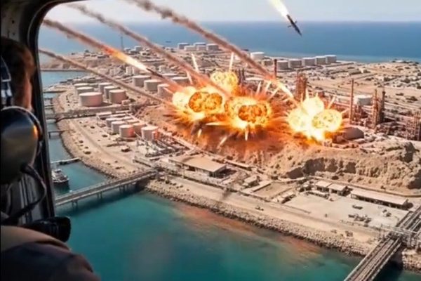 Ông Trump đăng video dọa tấn công đảo Kharg của Iran, thêm tàu bốc cháy ở Hormuz