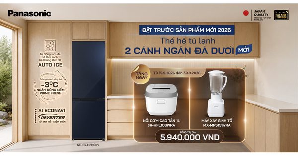 Panasonic ra mắt dòng tủ lạnh 2 cánh ngăn đá dưới thế hệ mới 2026