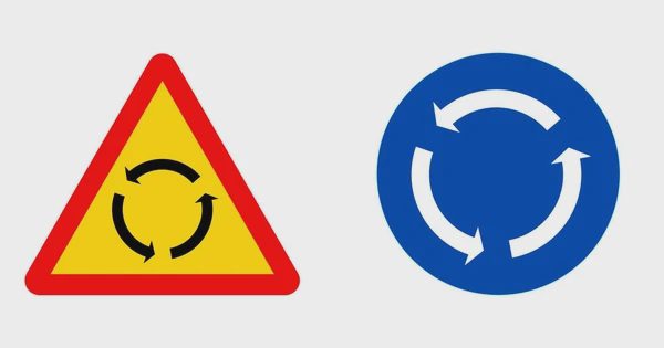 Phân biệt biển 3 mũi tên xoay tròn, khác màu nền và kiểu dáng thế nào?