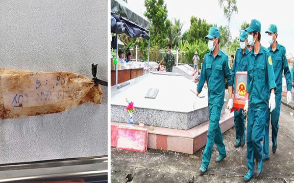 Phát hiện di vật mang tên Phạm Văn Lũy tại Nghĩa trang liệt sĩ An Minh