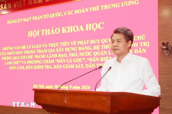 Phát huy quyền làm chủ của nhân dân trong xây dựng Đảng, hệ thống chính trị