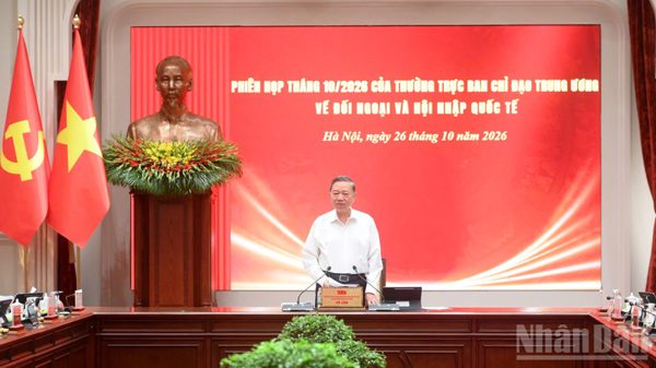 Phiên họp thứ nhất của Thường trực Ban Chỉ đạo Trung ương về Đối ngoại và hội nhập quốc tế
