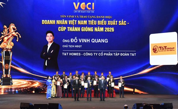 Phó Chủ tịch T&T Group Đỗ Vinh Quang được vinh danh Doanh nhân Việt Nam tiêu biểu - Cúp Thánh Gióng 2026