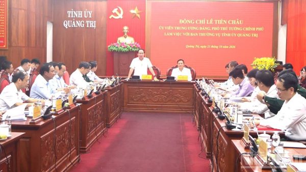 Phó Thủ tướng Lê Tiến Châu làm việc với lãnh đạo chủ chốt tỉnh Quảng Trị