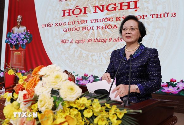 Phó Thủ tướng Phạm Thị Thanh Trà tiếp xúc cử tri tại tỉnh Lào Cai
