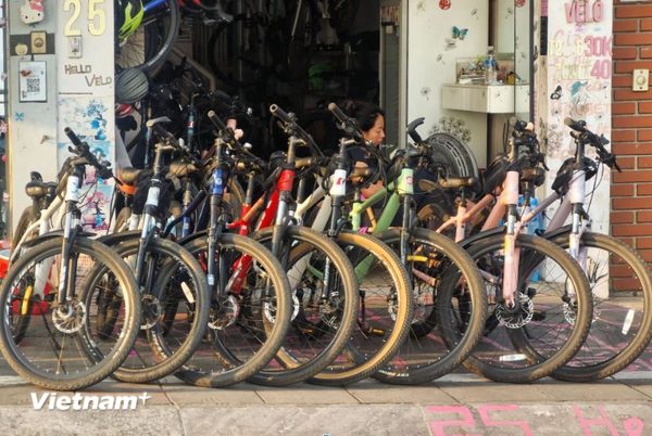 Phong trào đạp xe quanh Hồ Tây thu hút giới trẻ trước giờ làm việc