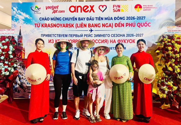 Phú Quốc đón chuyến bay mùa Đông 2026 đầu tiên từ Nga