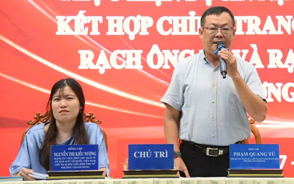 Phường Chánh Hưng lắng nghe nguyện vọng người dân bị ảnh hưởng khi cải tạo rạch Ông Bé