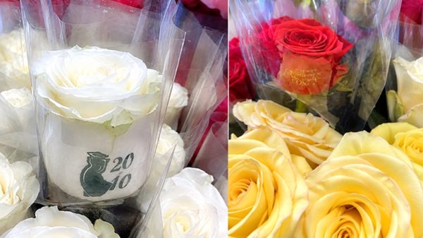 Quà 20/10 độc lạ: Hoa hồng in hình phụ nữ mặc áo dài, cốc giữ nhiệt khắc tên