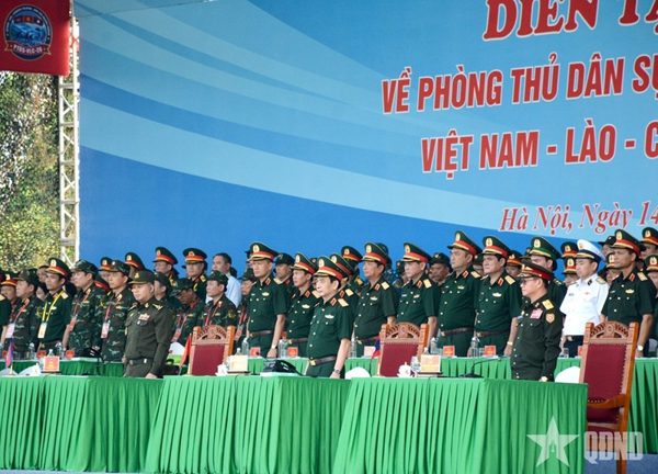 Quân đội ba nước Việt Nam-Lào-Campuchia diễn tập chung về phòng thủ dân sự