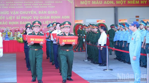 Quân khu 9 vận chuyển, bàn giao mẫu hài cốt liệt sĩ phục vụ giám định ADN