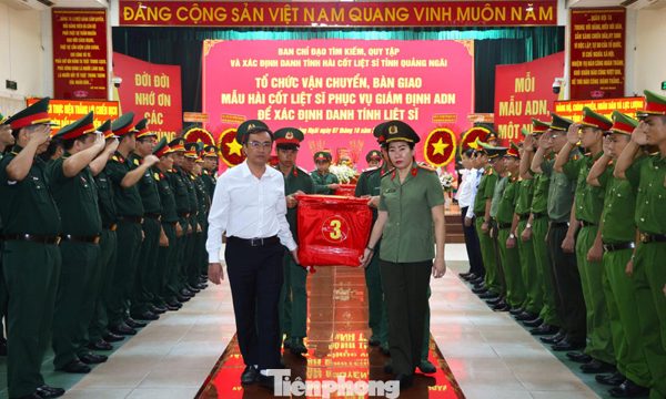Quảng Ngãi đưa hơn 2.200 mẫu hài cốt liệt sĩ ra Hà Nội xác định danh tính