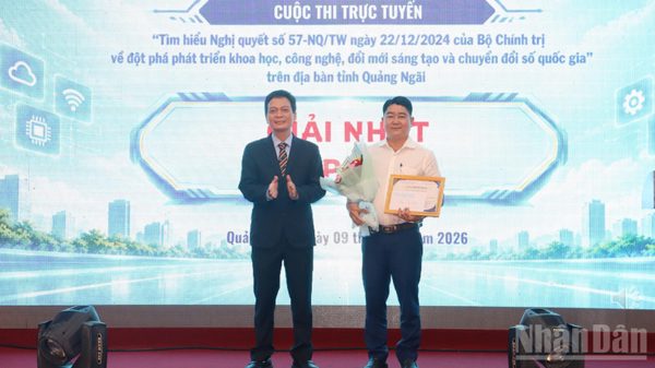 Quảng Ngãi: Trao giải cuộc thi trực tuyến tìm hiểu Nghị quyết 57