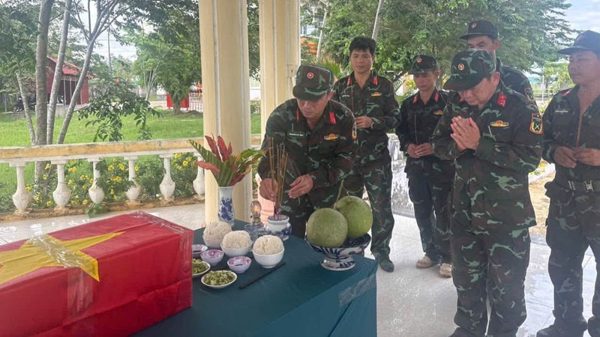 Quy tập được hài cốt liệt sĩ Trương Văn Tiến ở Đắk Lắk