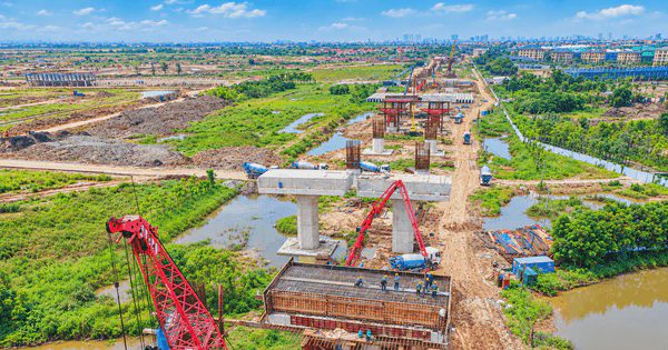 Rầm rộ thi công cầu Ngọc Hồi, phấn đấu hoàn thành trước APEC 2027