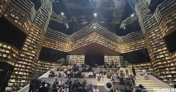 Rần rần check-in 'thư viện khổng lồ' gợi nhớ đến Starfield Library