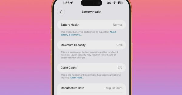 Sạc iPhone 17 Pro Max đến 80% thay vì đầy, pin sau một năm thế nào?