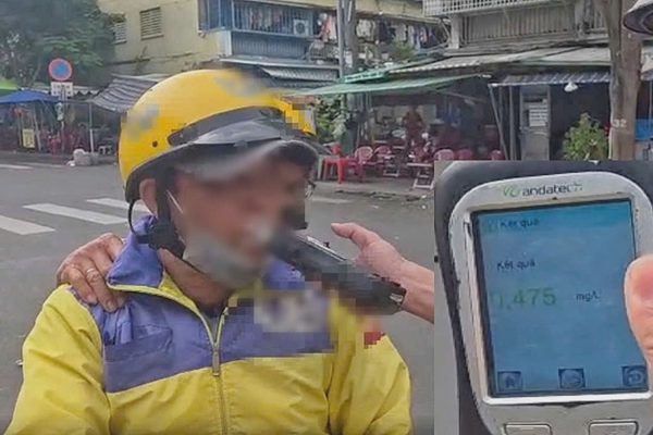 Tài xế xe ôm công nghệ nồng độ cồn kịch khung vẫn chở khách ở TPHCM