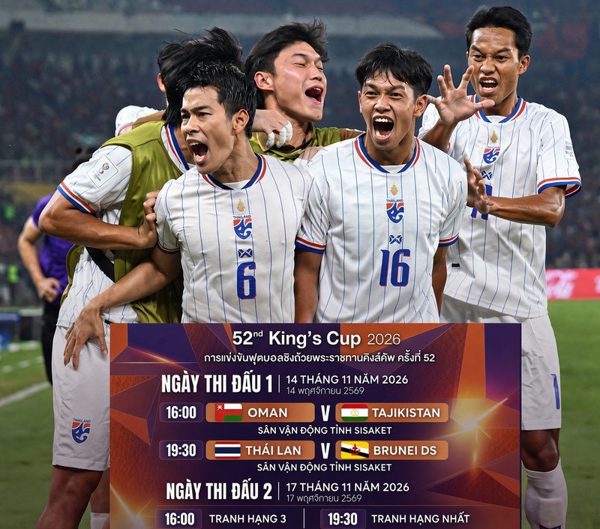Thái Lan gặp 'đối mềm' ở King's Cup, quyết đòi lại chức vô địch