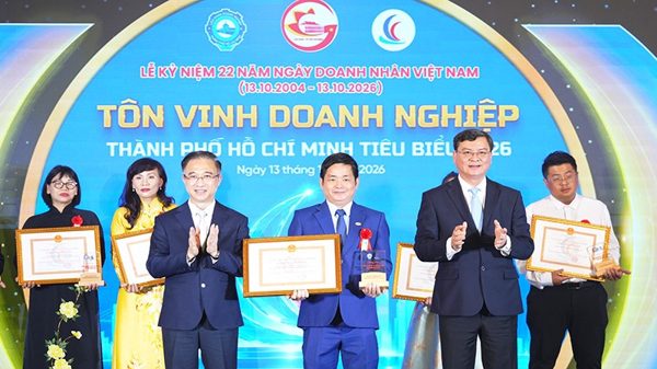 Thành phố Hồ Chí Minh tôn vinh doanh nghiệp, doanh nhân tiêu biểu năm 2026